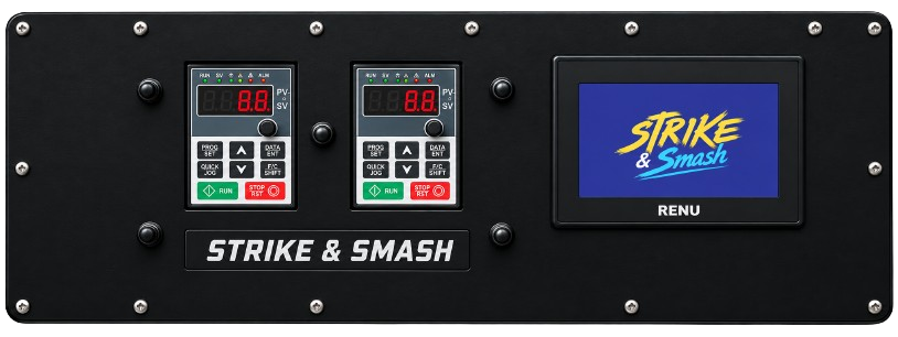 Strike & Smash control panel — Idle screen